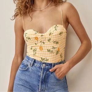REFORMATION Liza Top Size 4 Color Lemon Meringue (SOLD OUT online)